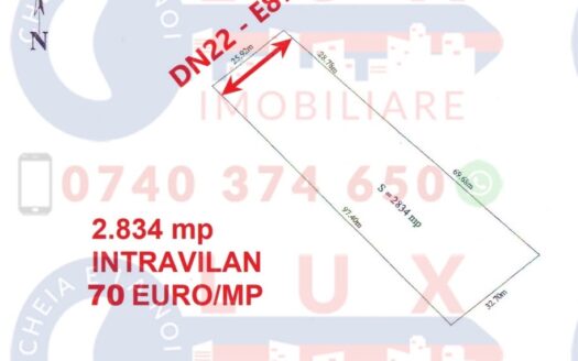 ID 7102 | TEREN DN22 – E87 | 2.834 MP | OPORTUNITATE PENTRU INVESTIȚIE