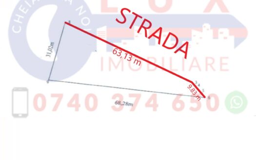ID 7891 Teren intravilan de vânzare în Cartierul Rezidențial 9 Mai – oportunitate excelentă pentru dezvoltare!