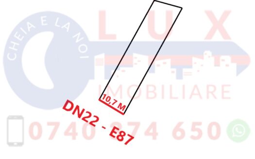 Teren de vânzare, Somova – deschidere la DN22 și priveliște la Lacul Somova