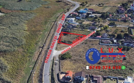 ID 7256 EXCLUSIVITATE | TEREN INTRAVILAN 1.648 MP CU DUBLĂ DESCHIDERE | DN22 – E87 – STR. ISACCEI