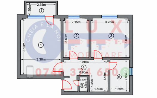 ID 2670 | APARTAMENT 2 CAMERE DE VÂNZARE | STR. GAVRILOV CORNELIU